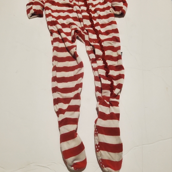 Kickee Pants Red/White Striped Onsie - Picture 6 of 8
